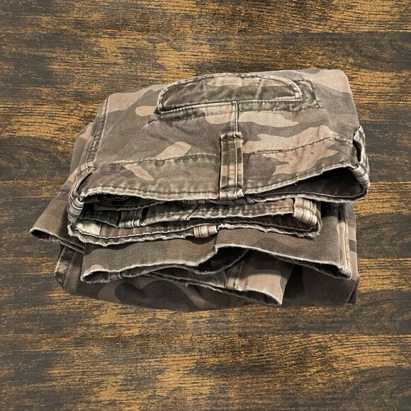 Vintage Camo Cargo Pants Men 36x30 Microsanded Heavy Twill Baggy No Boundaries - Picture 15 of 16